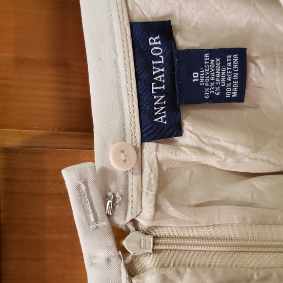 ANN TAYOLR Fully Lined Dress Skirt with Pleated Back detail (kick pleats) Sz 10 - Picture 3 of 3